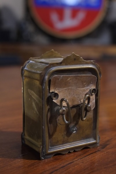 reveil offiicier napoleon III en laiton 19ieme siecle brocante